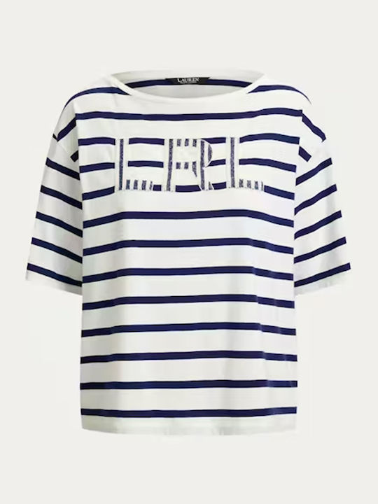 Women's T-shirt Striped Blue/White