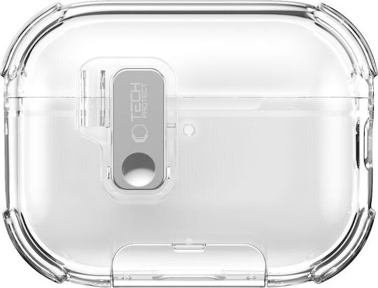 Tech-Protect Case Silicone with Hook in Transparent color for Apple AirPods Pro 3