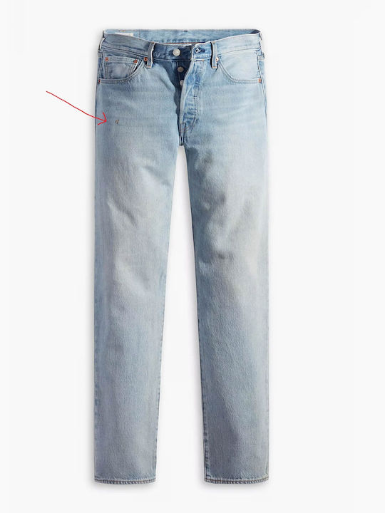 501 Men's Jeans Pants with Slim Straight Fit Blue