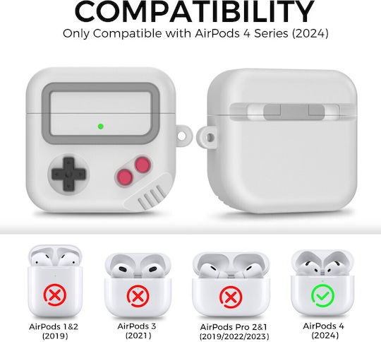 AHAstyle Case Silicone in Gray color for Apple AirPods 4