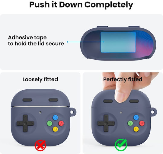 AHAstyle PT-DD10 Case Silicone in Blue color for Apple AirPods 4