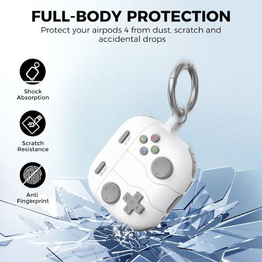 AHAstyle Case Silicone in White color for Apple AirPods 4