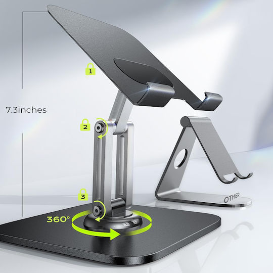 Lisen Tablet Stand Desktop Until 12.9" Black