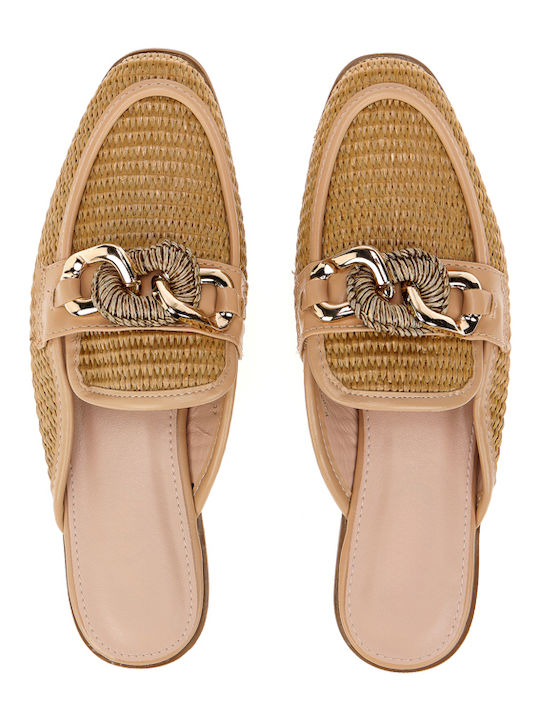 Flat Mules σε Καφέ Χρώμα