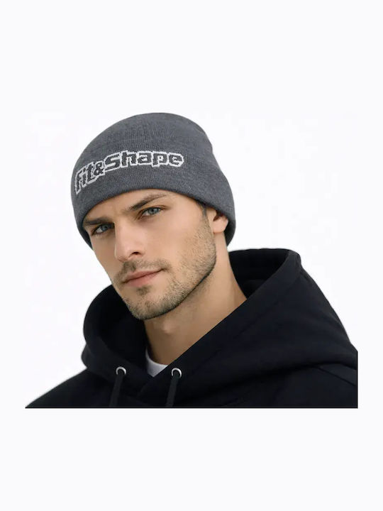 Beanie Unisex Beanie Knitted in Gray color