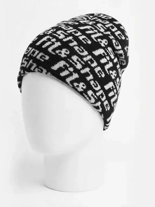 Beanie Unisex Σκούφος Πλεκτός σε Μαύρο χρώμα