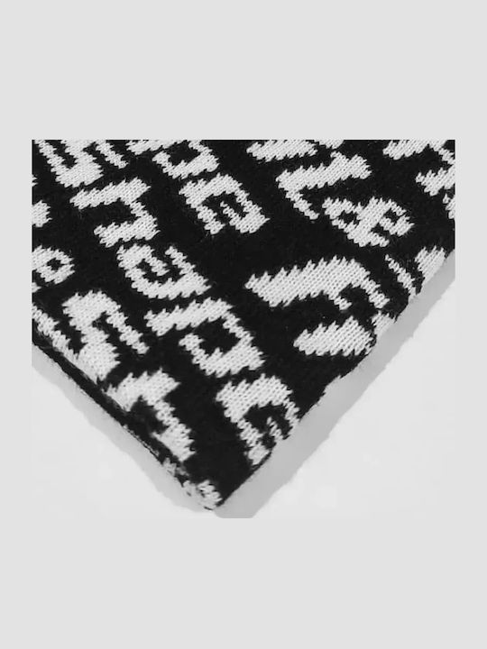 Beanie Unisex Σκούφος Πλεκτός σε Μαύρο χρώμα