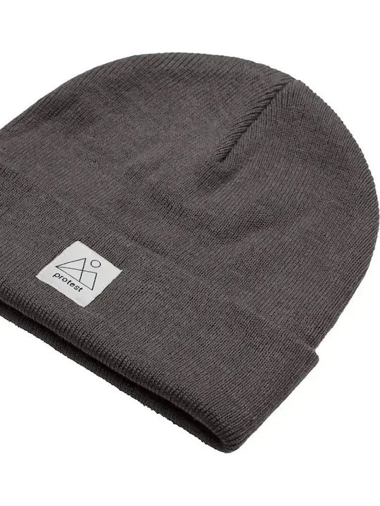 Beanie Unisex Σκούφος Πλεκτός σε Γκρι χρώμα