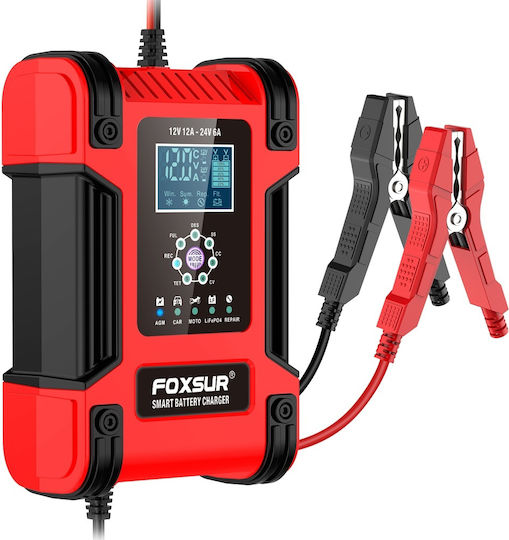 Foxsur FBC122412D Зарядно за автомобилна батерия 12V