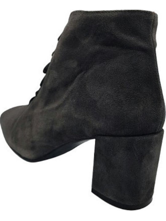 Leder Stiefeletten Damen Gray