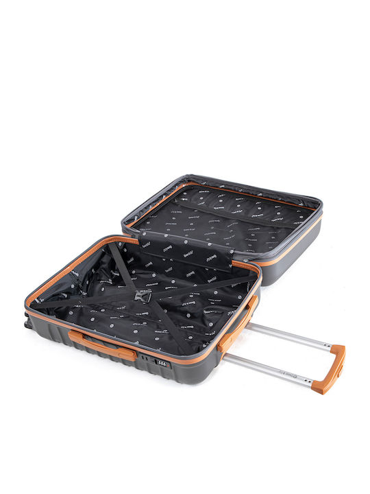 Quasar Valiză de Călătorie Mare Dură Gray/brown cu 4 roți Înălțime 77cm