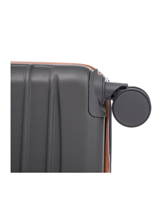 Quasar Valiză de Călătorie Mare Dură Gray/brown cu 4 roți Înălțime 77cm