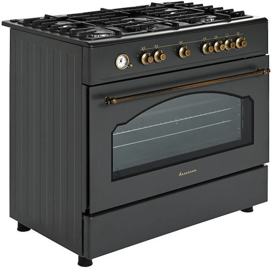 Ravanson Aragaz 110lt cu Plite pe Gaz Lichefiat L90cm. Negru