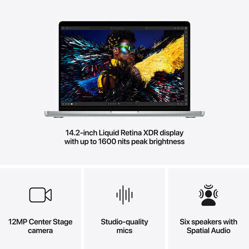 Apple MacBook Pro (2024) 14,2" Ecran Retina 120Hz (M4 Pro-14 Nuclee/24GB/512GB SSD/20 Nuclee GPU) cu Încărcător 96W Negru Spațial (Tastatură Engleză SUA)