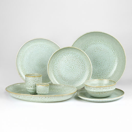 Butlers Tavira Farfurie joasă Ceramică Verde cu Diametru 22cm