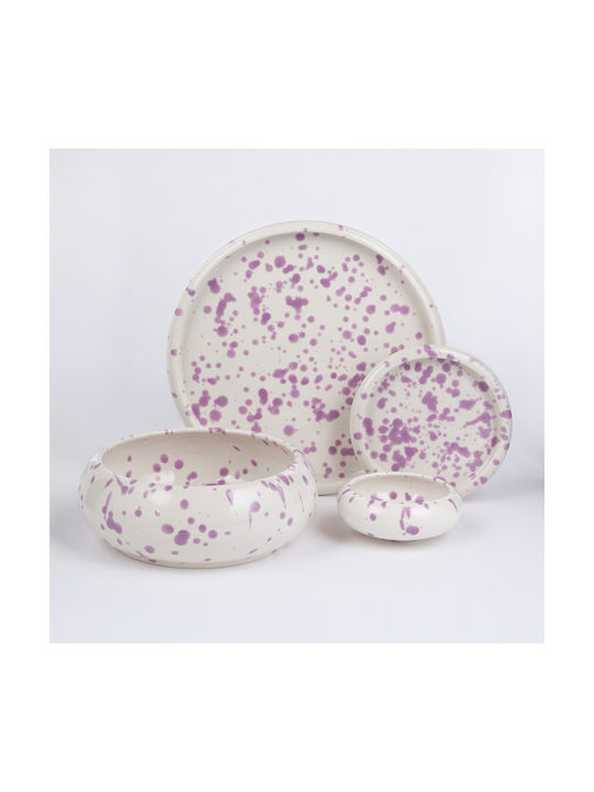 Butlers Boogy Splash Serving Bowl Round Ceramic Purple with Diameter 9cm