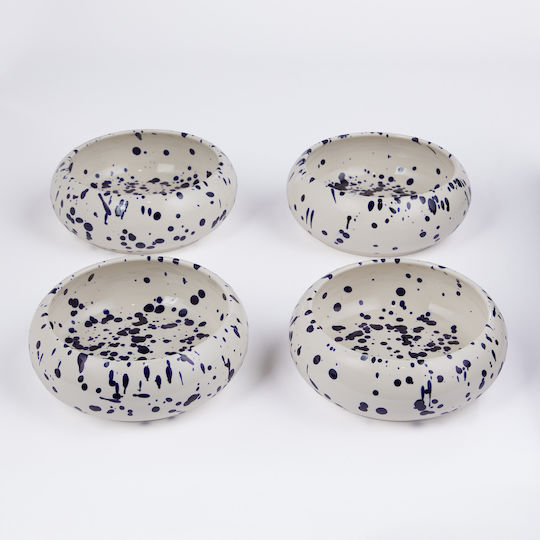 Butlers Boogy Splash Serving Bowl Round Ceramic Blue with Diameter 16cm