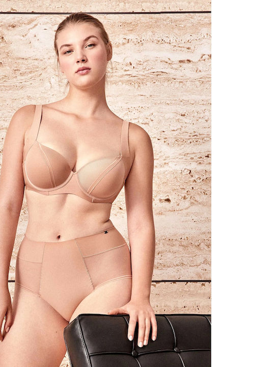 Balconette Beige Sutien cu căptușeală ușoară & cu Baloane