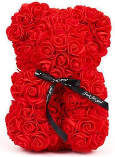 Teddybär Künstliche Rosen Transparentes Box – 23cm