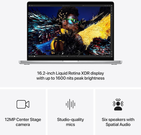 Apple MacBook Pro (2024) 16.2" Retina Display 120Hz (M4 Max-16-Core/64GB/1TB SSD/40-Core GPU) With 140W Charger Silver (English US Keyboard)