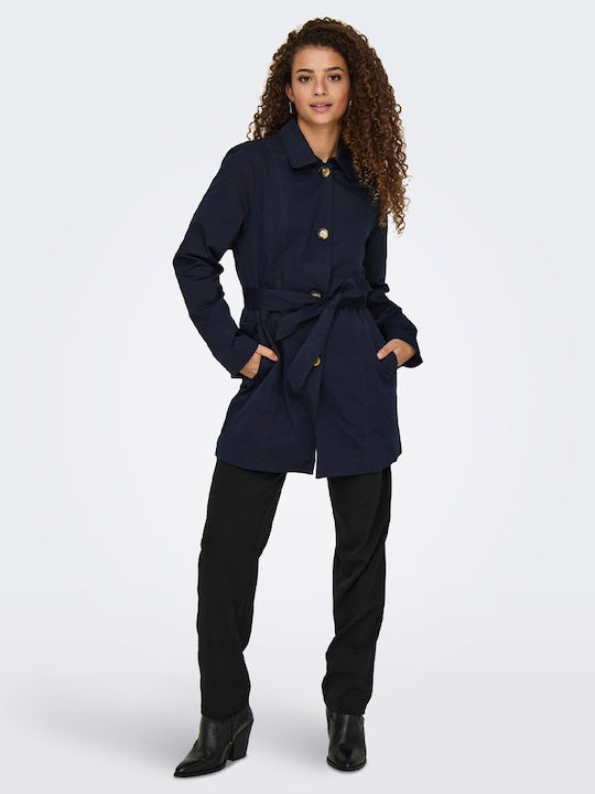 Women's Blue Trench Coat