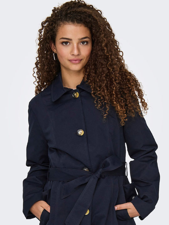 Women's Blue Trench Coat