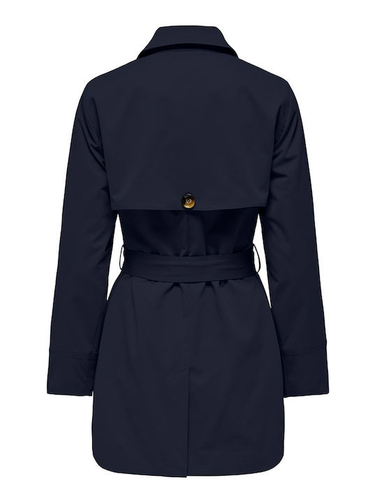Women's Blue Trench Coat