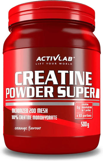 ActivLab Creatine Powder Super Μικρονισμένη Μονοϋδρική Κρεατίνη με Γεύση Πορτοκάλι 500gr