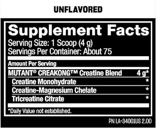 Pure Vita Labs Mutant Creakong Μονοϋδρική Κρεατίνη Unflavoured 1000gr