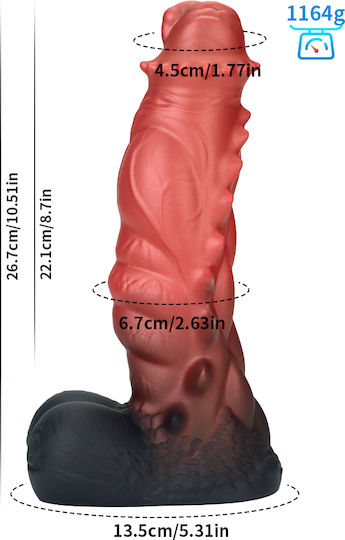 Kinksters Ρεαλιστικό Dildo Κόκκινο