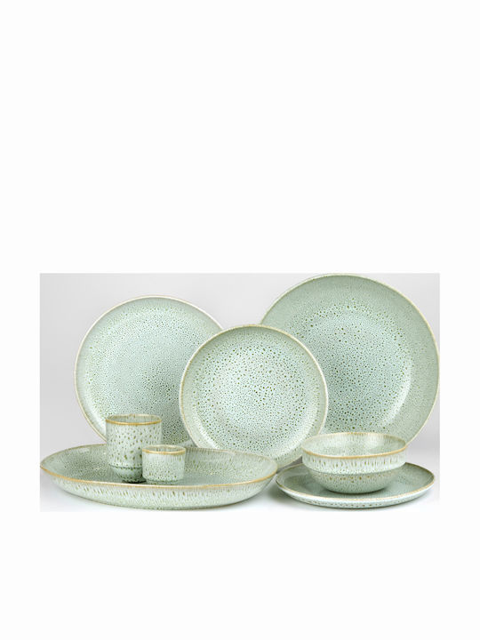 Butlers Tavira Servierplatte Oval Keramik Grüne 36cm