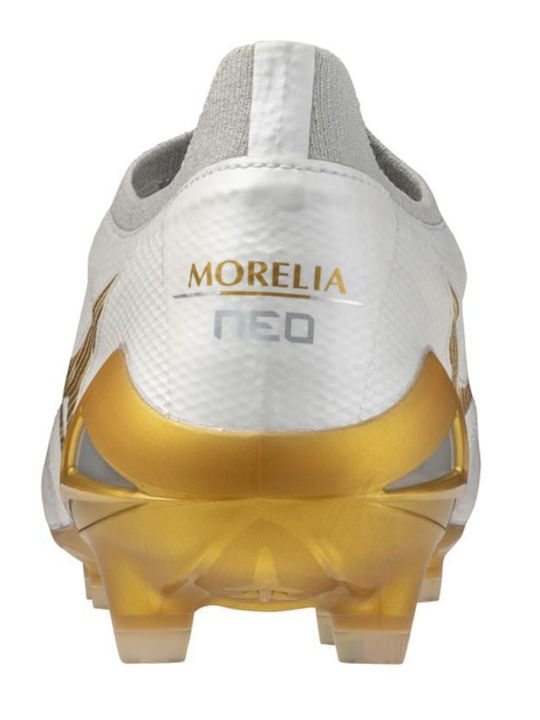 Mizuno Morelia Neo Iv Beta Elite FG Ποδοσφαιρικά Παπούτσια με Τάπες Λευκά
