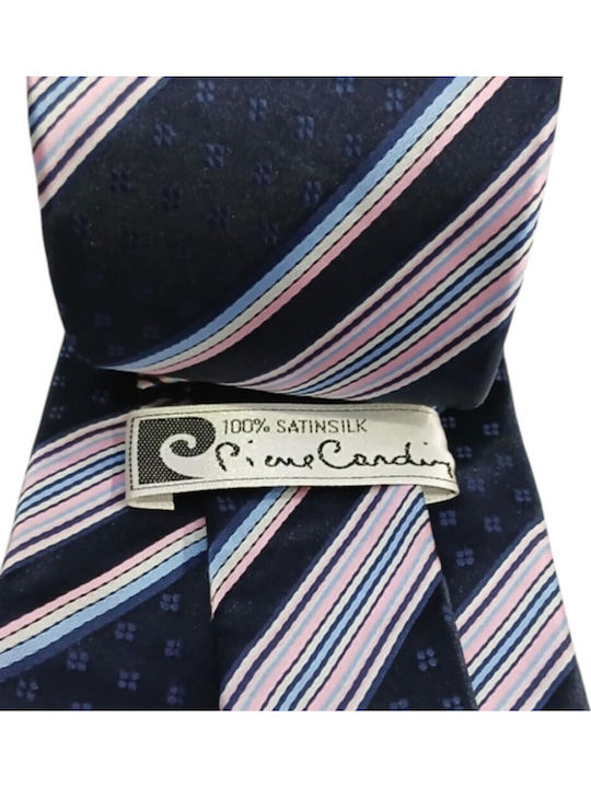 Pierre Cardin Men's Tie Set Silk Printed in Blue Color