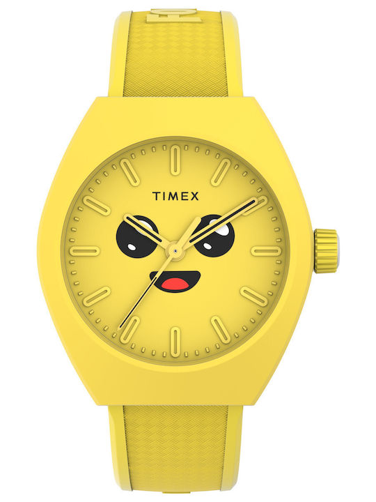 Timex Ρολόι Μπαταρίας με Καουτσούκ Λουράκι Timex Ρολόι Μπαταρίας με Καουτσούκ Λουράκι
