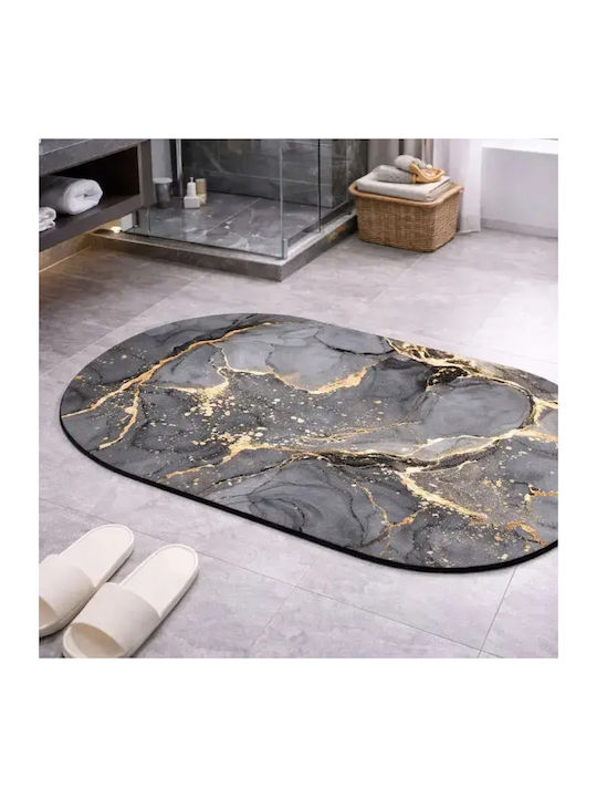 Verk Group Αντιολισθητικό Πατάκι Μπάνιου Οβάλ 60x40εκ.