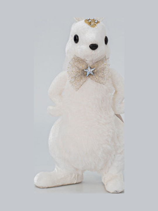 Estheti Velvet Squirrel Bow White 15x14x27cm 2 Pieces 600-45585
