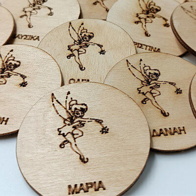 Wooden Personalized Fairy Magnet Tinker Bell Toxhlo