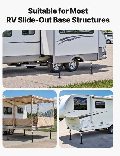 Sliding Support Jack Vevor RV 2 Pieces Sliding Leveling Jack Caravan Support Jacks Steel Electrostatic Paint Caravan Travel Trailer Supports Up To 453.59 Kg Adjustable 541.02 To 48 1219.2 mm