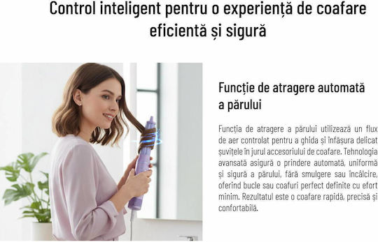 Heinner Electric Hair Brush with Air for Hair Straightening and Curls 1300W