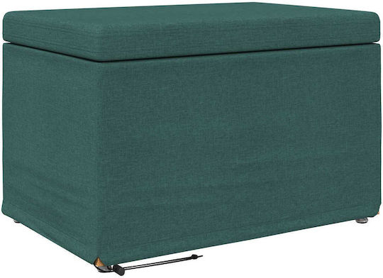 Taburet De Bucătărie Tapițat Cu Țesătură Verde Închis 61x41x40cm