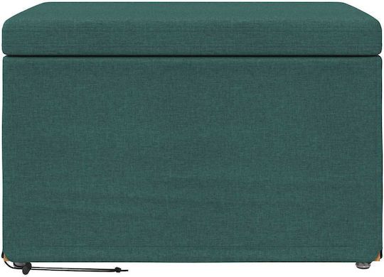 Taburet De Bucătărie Tapițat Cu Țesătură Verde Închis 61x41x40cm