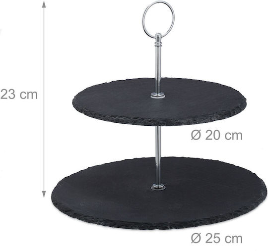 Relaxdays Stone Serving Platter 23x25cm