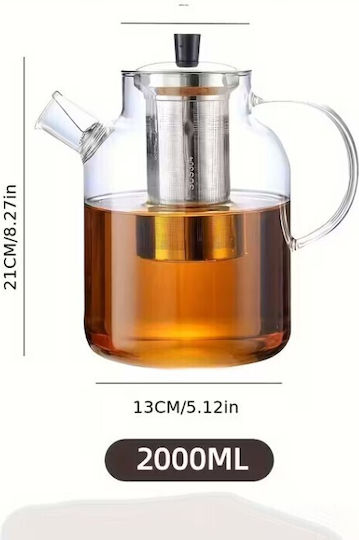 Glass Teapot with Filter 2000ml