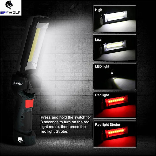 Spywolf Rechargeable Work Light with Extension Cord LED with Brightness up to 6000lm