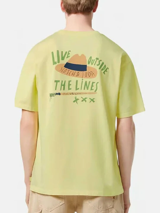 Artwork T-shirt sorbet yellow 180050-7653