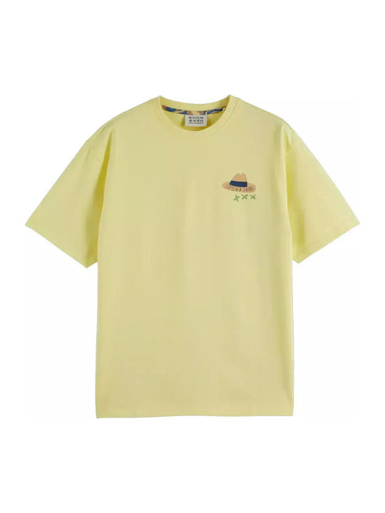 Artwork T-shirt sorbet yellow 180050-7653