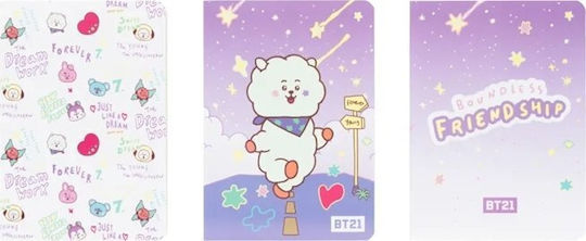 Line Friends Set 3 Notebooks 32 Sheets A6 Ruled