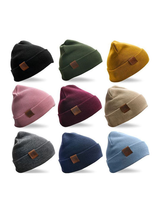 Beanie Unisex Beanie Knitted in Navy Blue color