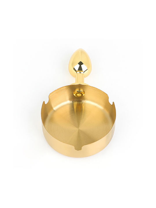 Aschenbecher-Style Butt Plug In Gold Edelstahl
