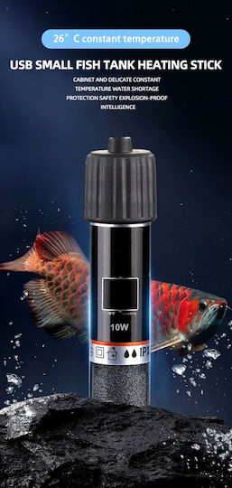 Mini Aquarium and Turtle Tank Thermostat Usb 10w – L8.5xW1.8xH1.8cm – Stable Temperature 26°c – Ipx8 – Aquariums Up to 25l